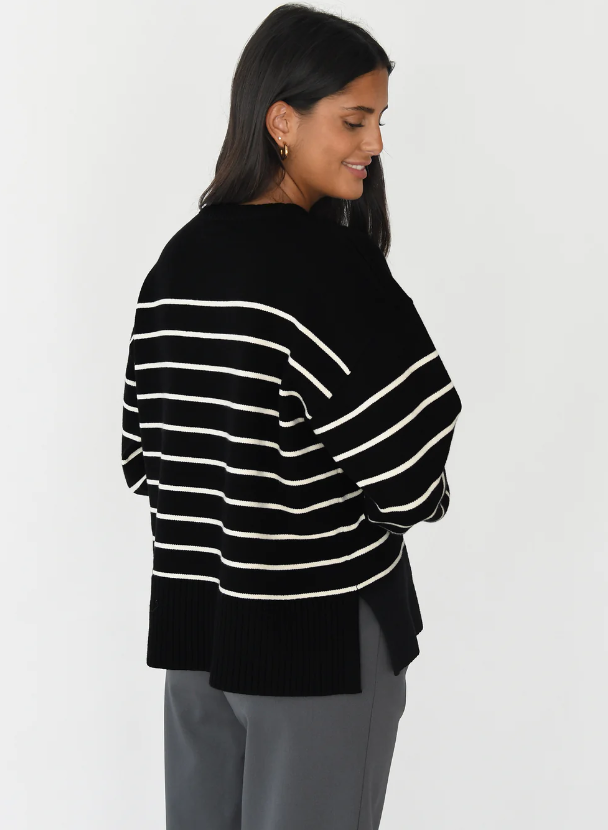Striped black jumper